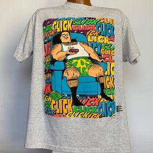 Vintage 90s Shirt, M.E.N co, Size L Heather White